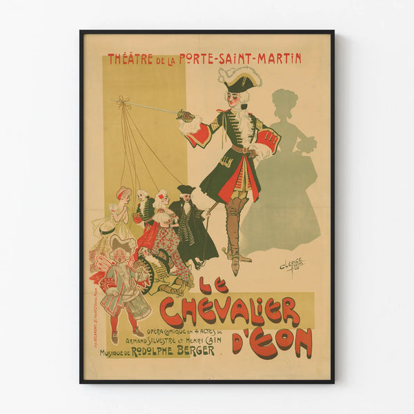 Vintage Poster of Le Chevalier d'Éon - Theater and Opera Wall Decoration