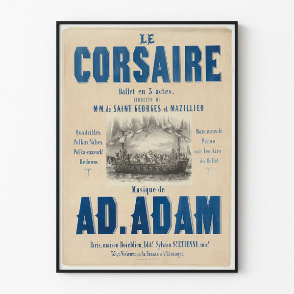 Vintage Poster The Corsair - Classic Wall Decoration