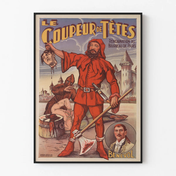 Vintage Poster The Head Cutter - Historic Wall Decoration