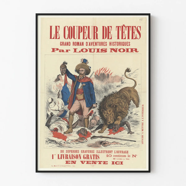 Vintage Poster The Head Cutter - Historical Adventure Novel