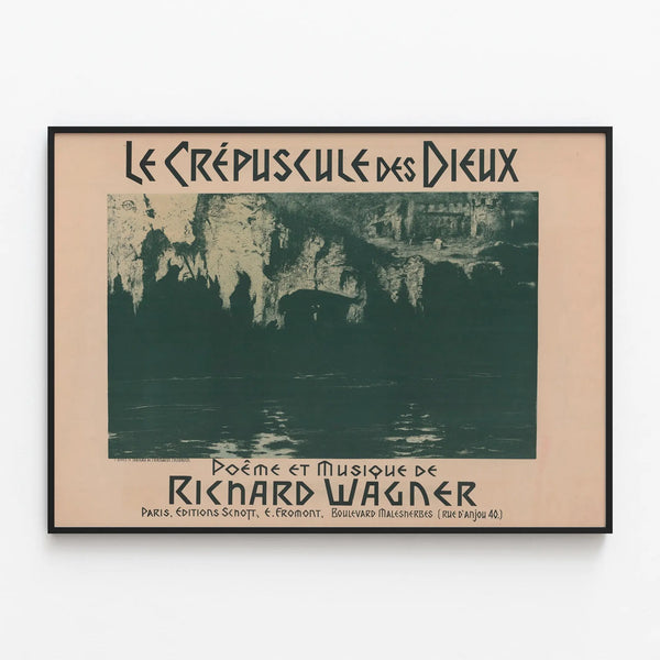 Artistic Poster The Twilight of the Gods - Vintage Wall Decoration Wagner — framed artwork on a wall