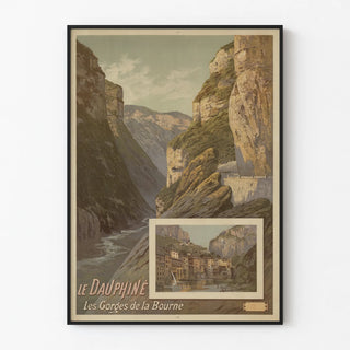 Vintage Poster of the Gorges of the Bourne - Le Dauphiné
