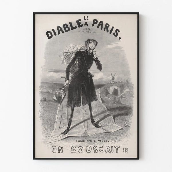 Vintage Poster The Devil in Paris - Parisian Wall Decoration