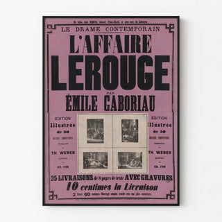 Vintage poster L'Affaire Le Rouge by Émile Gaboriau