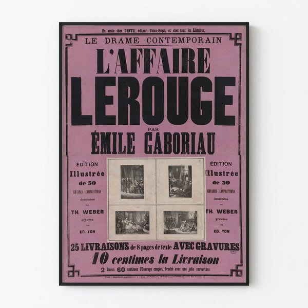 Vintage poster L'Affaire Le Rouge by Émile Gaboriau
