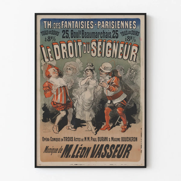 Vintage Poster The Right of the Lord - Opera House Wall Decoration