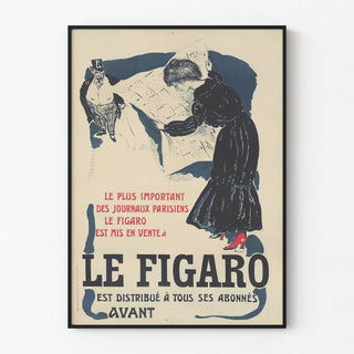 Vintage poster of Le Figaro Parisian newspaper