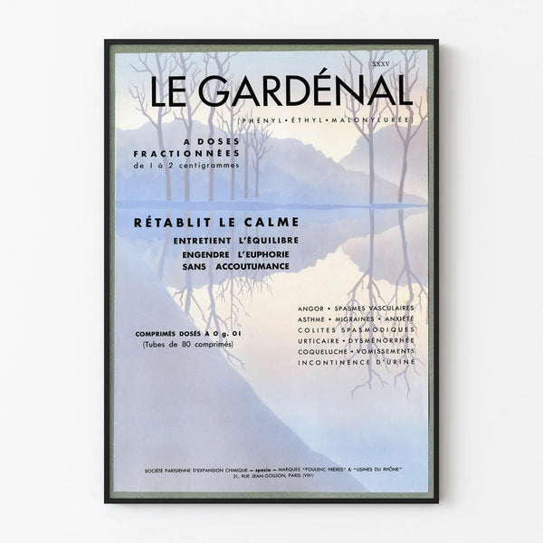 Vintage poster Le Gardénal - Retro medicinal wall decoration