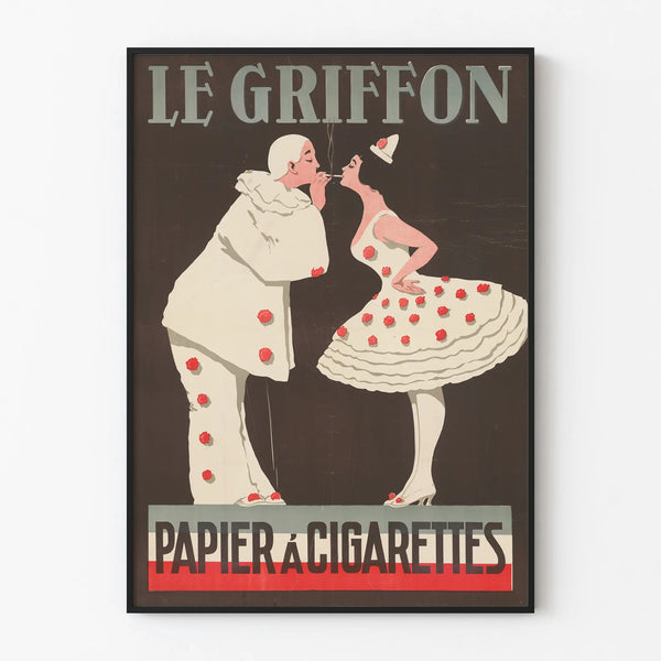 Vintage Poster Le Griffon Cigarette Paper - Retro Wall Decoration