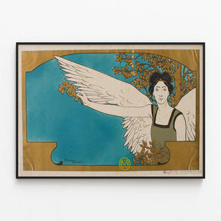 Art Nouveau Poster 'The Musical Guide' by Henri Meunier — framed artwork on a wall