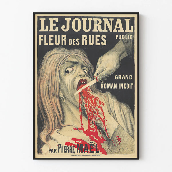 Vintage Poster The Street Flower Journal - Artistic Wall Decoration