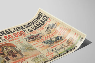 Vintage poster Le Journal Offers Gifts to Subscribers — artwork view