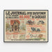 Vintage poster Le Journal Offers Gifts to Subscribers — framed artwork on a wall