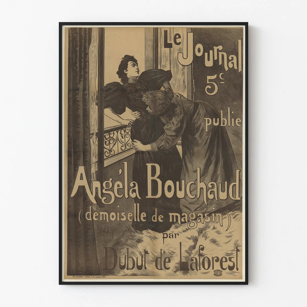 Vintage poster Le Journal - Angela Bouchaud Shopgirl