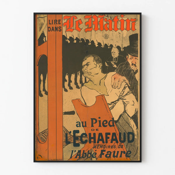 Vintage Poster Le Matin - Wall Decoration at the Foot of the Scaffold