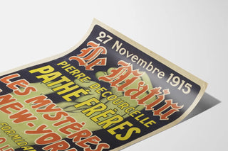 Vintage Poster Le Matin - The Mysteries of New York 1915