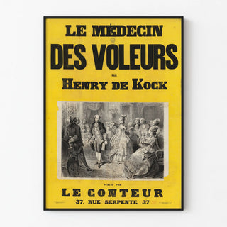 Vintage Poster of The Doctor of Thieves by Henry de Kock