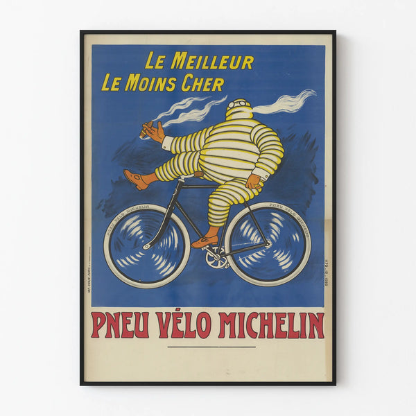 Vintage Bicycle Tire Poster Michelin – The Best, The Cheapest