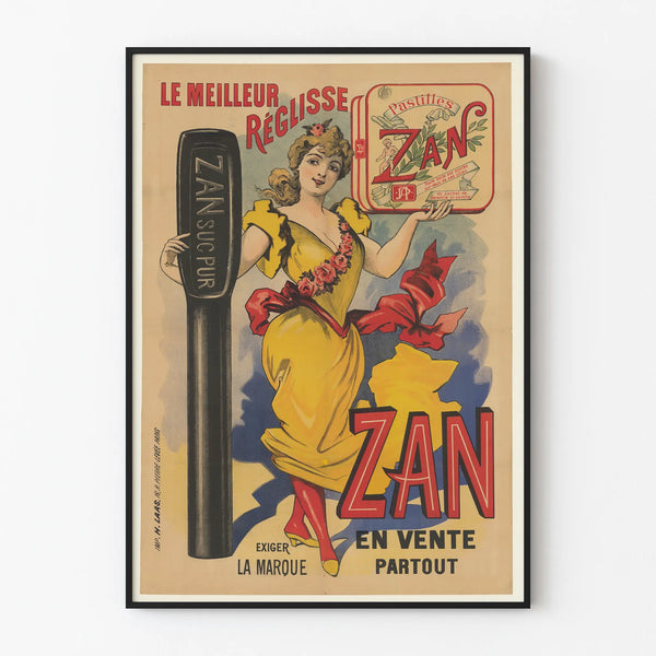 Vintage Poster Licorice The Pastille Zan