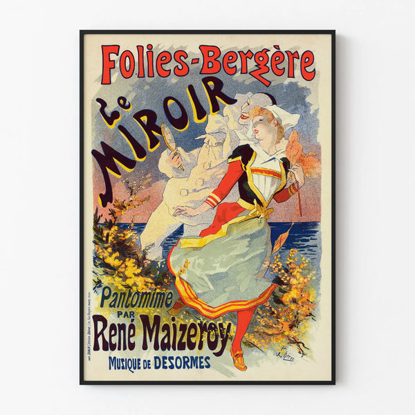 Vintage Poster Le Miroir - Folies-Bergère Wall Decoration