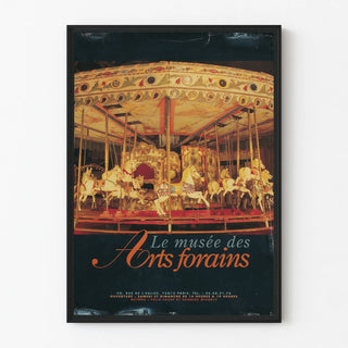 Vintage poster of the Museum of Fairground Arts - Antique carousel