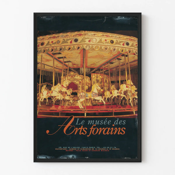 Vintage poster of the Museum of Fairground Arts - Antique carousel