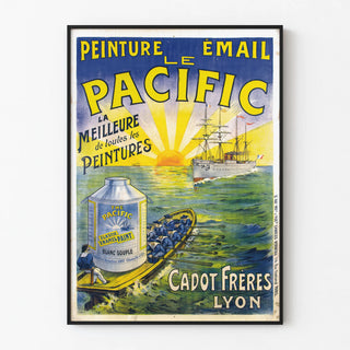 Vintage Poster Painting Email Le Pacific Cadot Brothers Lyon