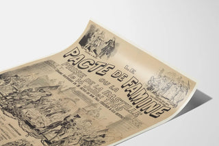 Vintage Poster The Famine Pact - Storming of the Bastille 1789