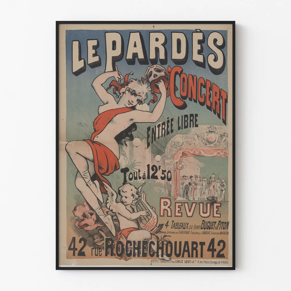 Vintage poster Le Pardès Concert Revue decorative