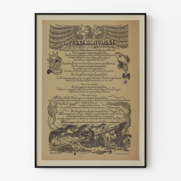 Historical Poster The Past of Prussia 1918