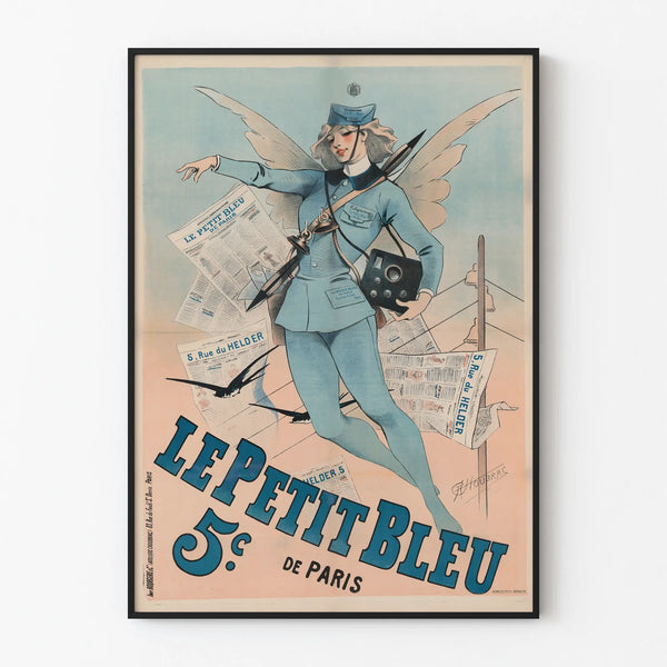 Vintage Poster Le Petit Bleu de Paris Wall Decoration