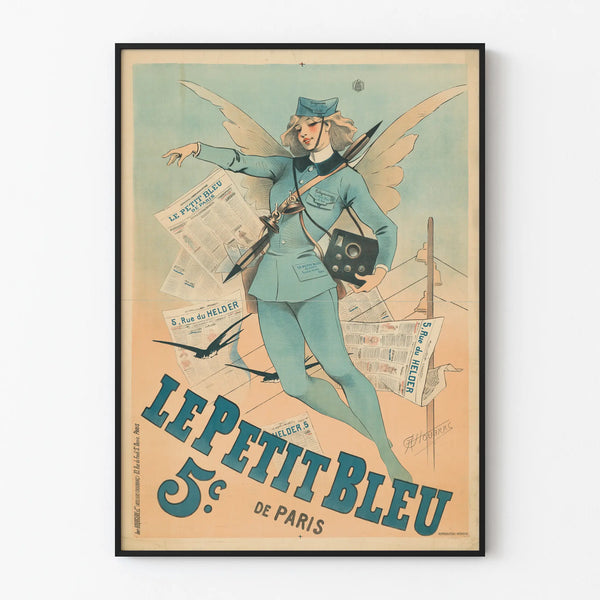 Vintage Poster Le Petit Bleu de Paris - Retro Wall Decoration