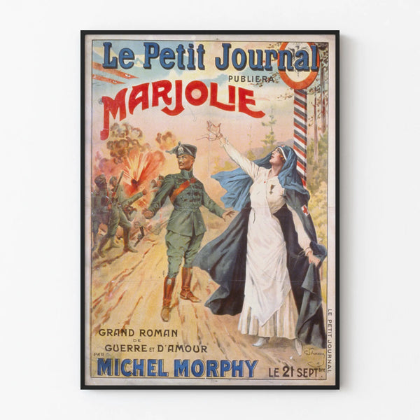 Vintage poster Le Petit Journal - Marjolie, a war and love novel