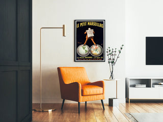 Vintage Poster Le Petit Marseillais - Newspaper and World Map