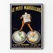 Vintage Poster Le Petit Marseillais - Newspaper and World Map