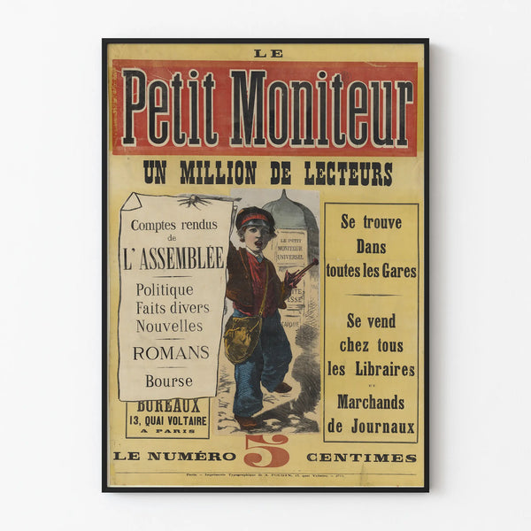 Vintage Poster Le Petit Moniteur - Retro Wall Decoration Press