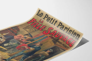 Vintage poster Le Petit Parisien The Wild Girl by Jules Mary