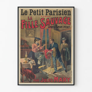 Vintage poster Le Petit Parisien The Wild Girl by Jules Mary