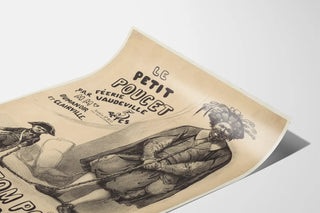 Vintage Poster of Le Petit Poucet Vaudeville in 5 Acts