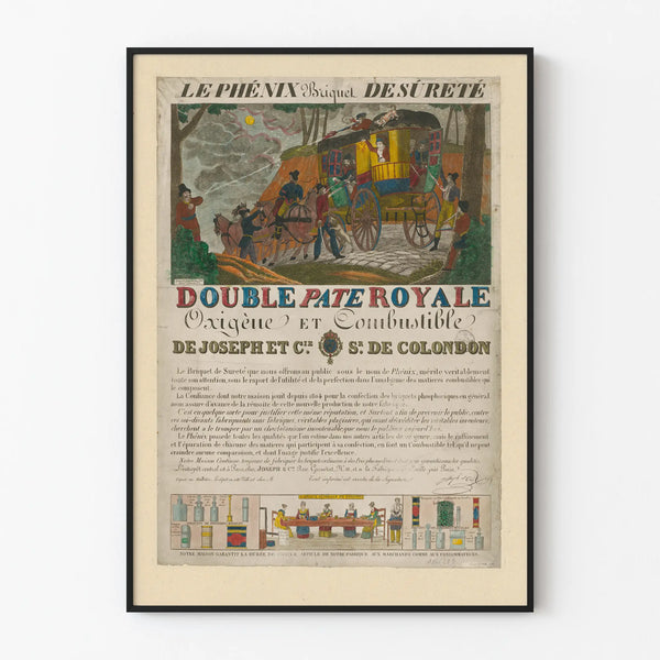 Vintage Poster Le Phénix Briquet de Sûreté Double Pâte Royale