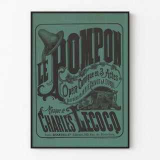 Vintage poster of Le Pompon, comic opera in 3 acts