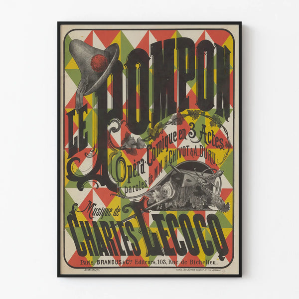 Vintage poster Le Pompon - Comic opera by Charles Lecocq