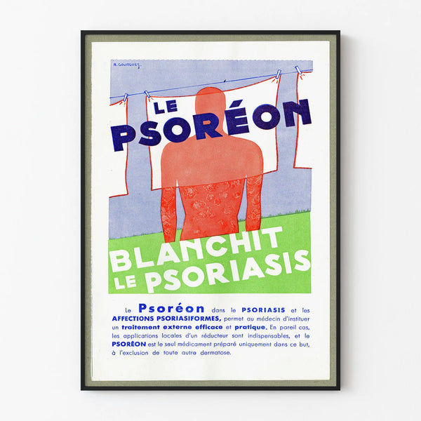 Vintage Poster Le Psoréon - Retro Medical Wall Decoration