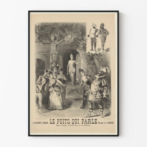 Vintage poster The Talking Well - Classic theater wall decoration