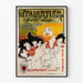 Vintage poster of Le Quartier, an artistic and literary cabaret-salon