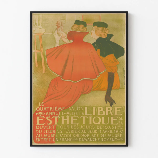 Vintage poster of the Fourth Annual Salon of Free Aesthetics 1897