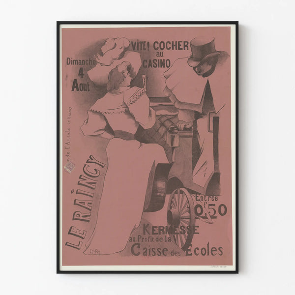 Vintage poster Le Raincy Sunday, August 4 - Casino fair