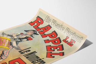 Vintage poster Le Rappel number 5c with tambourine player