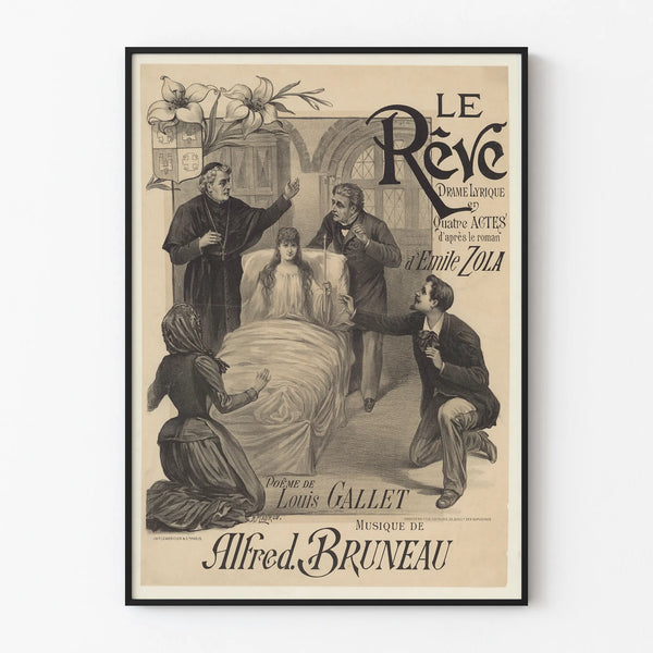 Vintage Light Poster Lyric Drama The Dream after Émile Zola