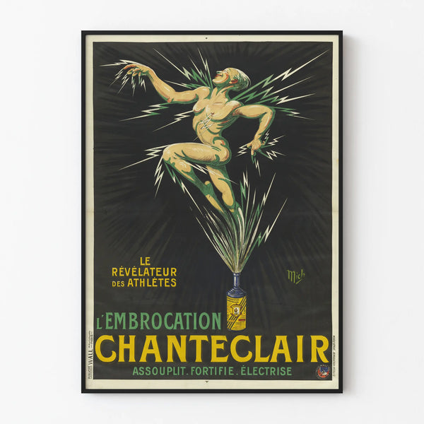 Vintage poster L'Embocation Chanteclair - Sporty and energizing wall decoration
